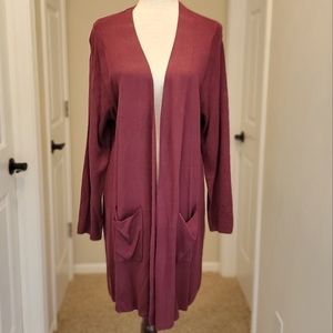 Joseph A, Burgundy, sweater/jacket NWT, 2x